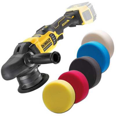 Dewalt DCM848N 18v Brushless Dual Action Polisher 125mm Bare + 5 Sponges