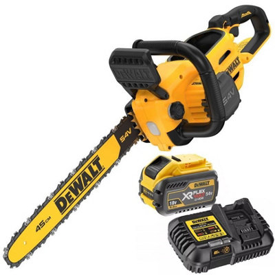 Dewalt DCMCS574X1 FlexVolt Cordless Brushless Chainsaw 45cm Bar 54V 1x 9.0Ah