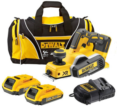 Dewalt DCP580 D2 18v XR Cordless Brushless Planer + 2 x 2.0ah Batt, Charger + Bag