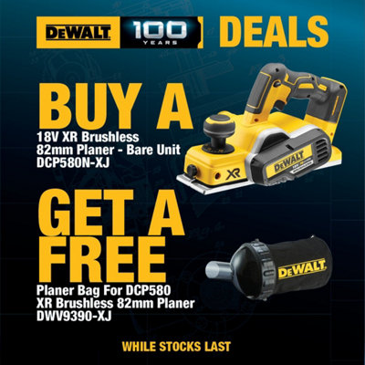 Dewalt DCP580N 18v XR Cordless Brushless Planer Bare + Dust Bag