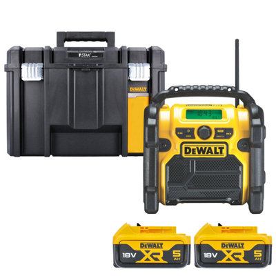 DeWalt DCR020 18V XR Cordless Compact Digital DAB+ Jobsite Radio With 2 ...
