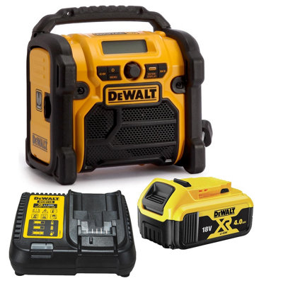Dewalt DCR020 240v XR Compact DAB Digital Radio + 4.0AH 18v Battery ...