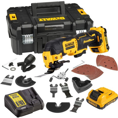 Dewalt DCS353D2 XR Brushless Multi Tool 12V 2 x 2.0Ah  35 Accessories + Tstak