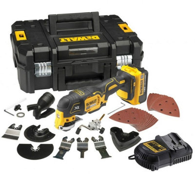 Dewalt DCS355M1 18v XR Brushless Oscillating Multi Tool + 35 Accessory Kit TSTAK