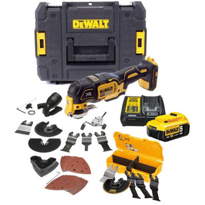 Dewalt DCS355P1 18v XR Brushless Oscillating Multi Tool + 40 Accessory Kit 5.0AH