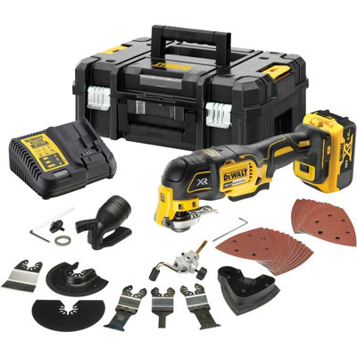 Dewalt DCS356P1 18v XR Brushless 3 Speed Multi Tool +35 Accessories +Tstak 1x5ah