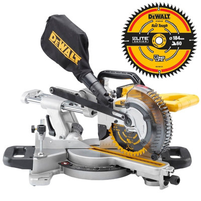 Dewalt DCS365N 18v Cordless XPS 184mm Mitre Saw XPS Shadow Line Model + 2 Blades