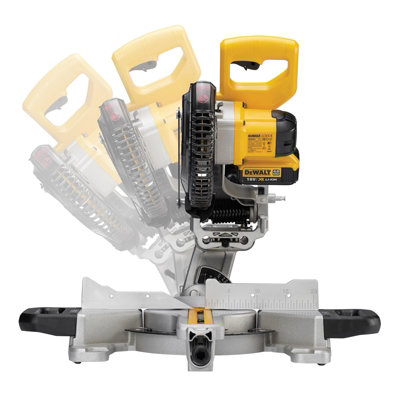 Dewalt DCS365P2 18v Cordless XPS 184mm Mitre Saw 2 x 5.0ah Batteries Charger DIY at B Q