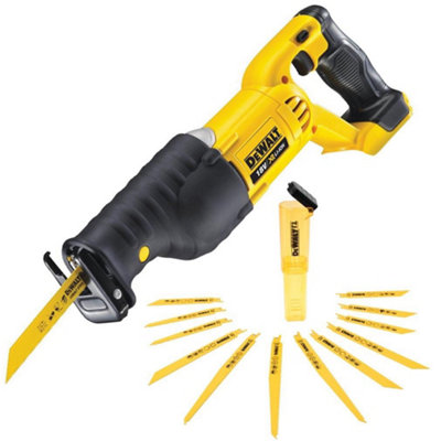 Dewalt DCS380N 18v XR Reciprocating Saw Recip Sabre + 12 Wood + Metal Blades