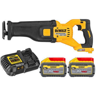 Dewalt DCS389 54V Brushless Reciprocating Saw With 2 x 9Ah Batteries ...