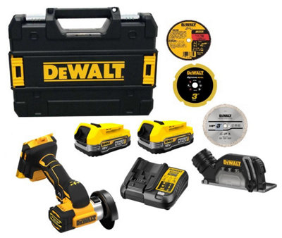 Dewalt DCS438E2T 18v XR Brushless Powerstack Cut Off Circular Saw 76mm + 2xBatt