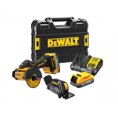 DeWalt DCS438E2T-GB 18V 2x1.7Ah Powerstack XR BL 76mm Cut Off Saw Kit