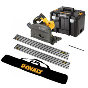 Dewalt DCS520NT 54v XR FLEXVOLT Cordless Plunge Saw - Bare Tool + 2 Guide Rails