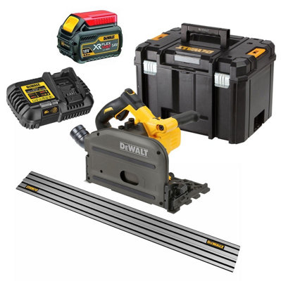 Dewalt DCS520T1 54v XR FLEXVOLT Cordless Plunge Saw 165mm -1x 6.0ah + Guide Rail