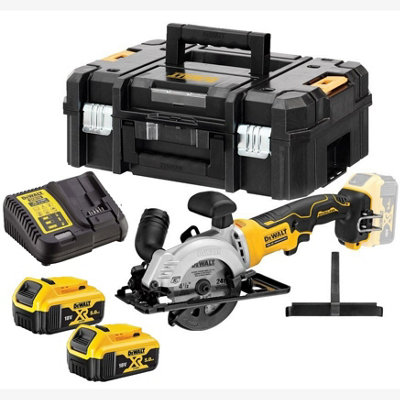 DeWalt DCS571P2 18v Brushless XR 115mm Compact Circular Saw 2 x Batteries