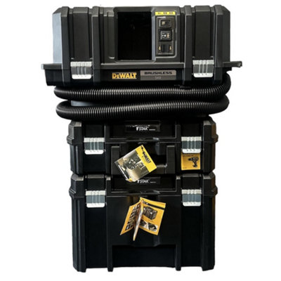 Dewalt DCV586MN XJ Cordless FLexvolt Wet Dry Vacuum X2 TSTAK Storage Cases DIY at B Q