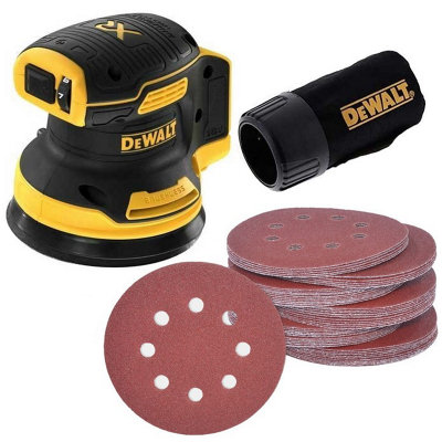 Dewalt DCW210N Cordless Brushless 18v XR Orbital Sander 125mm +50 Sanding Sheets