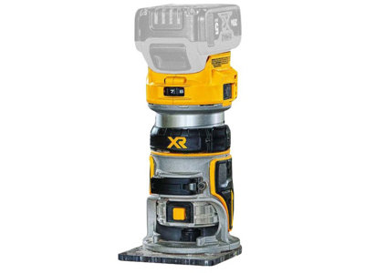 Dewalt DCW604D2 18v XR Brushless Laminate Trimmer 1 4 Router Plunge Base 2ah DIY at B Q