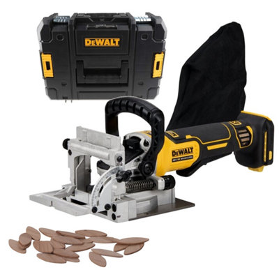 Dewalt DCW682NT 18v XR Brushless Biscuit Jointer Bare TSTAK Case + 100 Biscuits