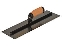 DEWALT Drywall - 0.4mm FLEX Stainless Steel Flat Trowel, Leather Handle 16in