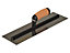DEWALT Drywall - 0.5mm FLEX Stainless Steel Flat Trowel, Leather Handle 16in