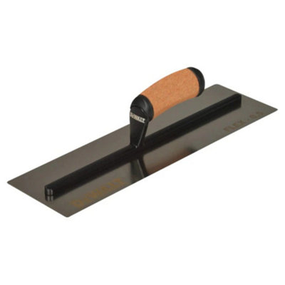 DEWALT Drywall 0.5mm FLEX Stainless Steel Flat Trowel, Leather Handle 16in
