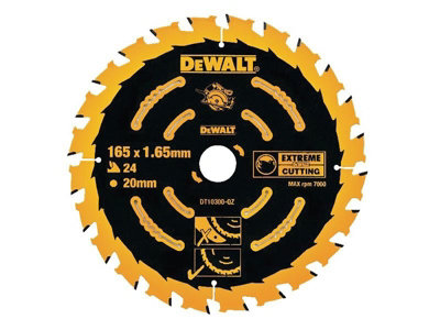 Dewalt DT10300 Circular Saw Blade 165 x 20mm x 24 Tooth Extreme Framing DWE550