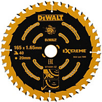 Dewalt DT10301 Circular Saw Blade 165 x 20mm x 40 Tooth Extreme Framing DWE550