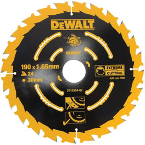 Dewalt DT10304 Circular Saw Blade 190 x 30mm x 24 Tooth Extreme Framing DWE575K