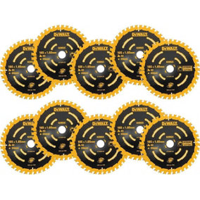 Dewalt DT10640 10 x Circular Saw Blade 165 x 20 x 40T Extreme Framing DCS391