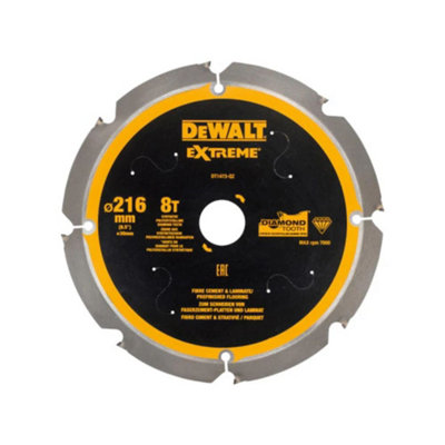 Dewalt DT1473-QZ Extreme PCD Fibre Cement Saw Blade 216 x 30mm x 8T DEWDT1473QZ