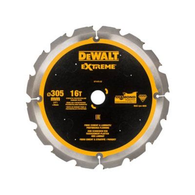 Dewalt DT1475-QZ Extreme PCD Fibre Cement Saw Blade 305 x 30mm x 16T