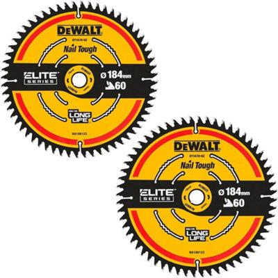 Dewalt DT1670 ELITE EXTREME Cordless Mitre Saw Blade DCS365 184mm 60 Tooth X2