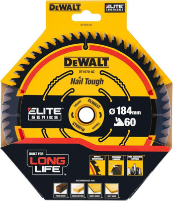 Dewalt DT1670 ELITE EXTREME Cordless Mitre Saw Blade DCS365 184mm 60 Tooth X5
