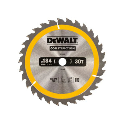 Dewalt DT1940-QZ Portable Construction Circular Saw Blade 184 x 16mm x 30T