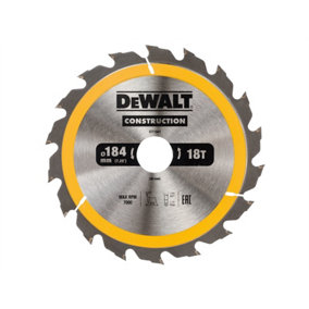 DeWALT DT1941 Construction Cordless Circular Saw Blade 184 x 30mm x 18T