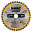 DeWALT DT1953 Construction Circular Saw Blade 216 x 30mm x 40T Nail Tough DT1155
