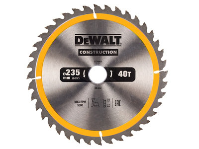 Dewalt DT1955-QZ Portable Construction Circular Saw Blade 235 x 30mm x 40T