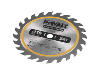 Dewalt DT20420 Circular Saw Blade 115 x 9.5mm x 24 Tooth TCT Fits DCS571 Trimsaw
