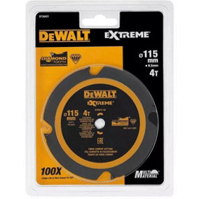 Dewalt DT20421 Diamond Circular Saw Blade 115 x 9.5mm x 4 Tooth TCT PCD DCS571