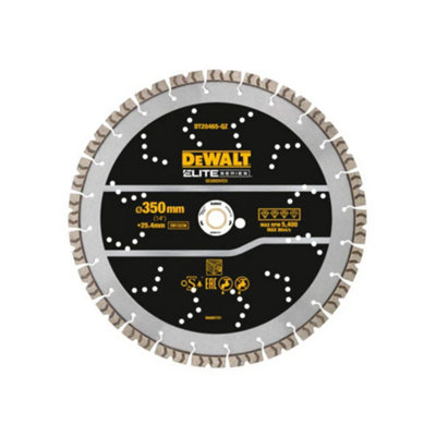 DEWALT DT20465-QZ Elite Series Rebar Concrete Diamond Wheel 350 x 25.4mm