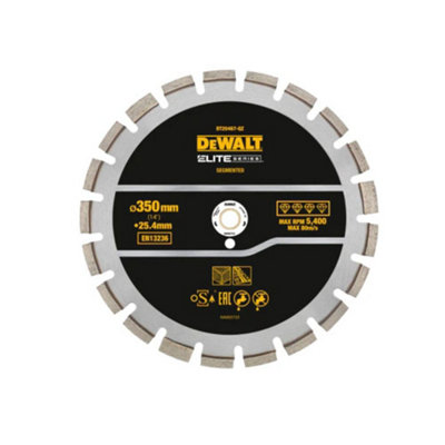 DEWALT DT20467-QZ Elite Series Asphalt Diamond Segmented Wheel 350 x 25.4mm