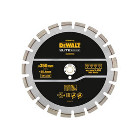 DEWALT DT20467-QZ Elite Series Asphalt Diamond Segmented Wheel 350 x 25.4mm