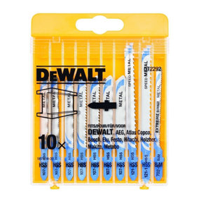 Dewalt DT2292 10 Piece Metal Cutting Jigsaw Blades Set + Case DT2292-QZ