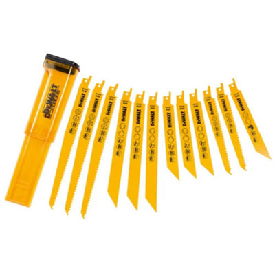 DeWalt DT2445-QZ 12 Piece Reciprocating Sabre Saw Blades Set - Metal Wood Nails