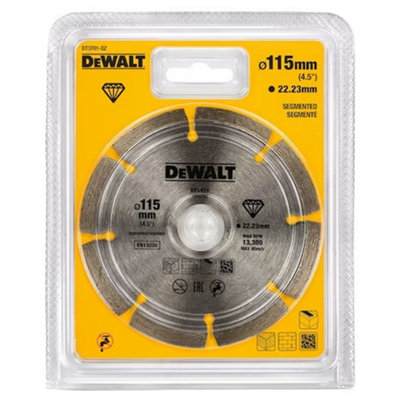 Dewalt DT3701-QZ High Performance Diamond Cutting Disc Segmented 115mm X22.23mm