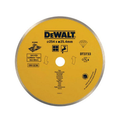 DEWALT DT3733-XJ Ceramic Diamond Tile Blade 254 x 25.4mm DEWDT3733XJ