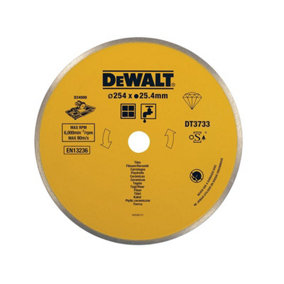 DEWALT DT3733-XJ Ceramic Diamond Tile Blade 254 x 25.4mm DEWDT3733XJ