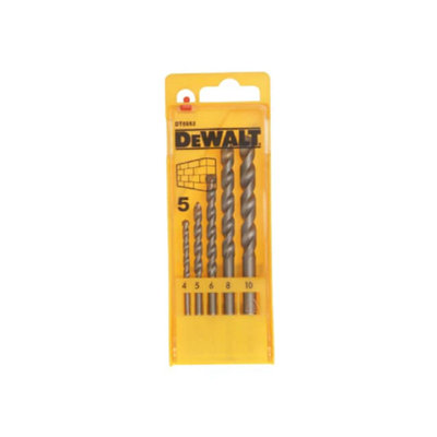DeWALT DT6952 4pc Brick & Masonary Drill Bit Set 4, 5, 6, 8 10mm + Case