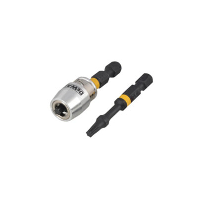 Dewalt DT70537T-QZ Impact Torsion Bits TX0 x 50mm x2 & Magnetic Screwlock Sleeve